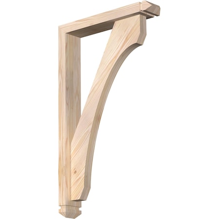 Ekena Millwork Legacy Arts and Crafts Smooth Bracket w/ Offset Brace, Douglas Fir, 3 1/2"W x 18"D x 30"H BKT0402X18X30LEC03SDF